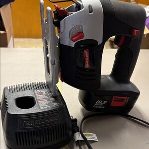 Craftsman Black and Red Power saw  Tool with the charger 19.2 volt- diehard.